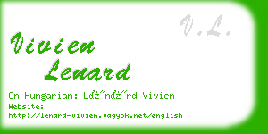 vivien lenard business card